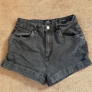 Cotton on high waisted black shorts